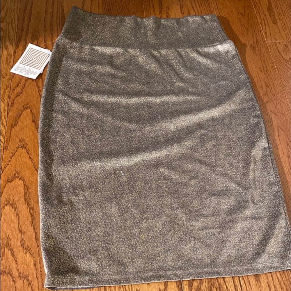 gold sparkle pencil skirt large womens